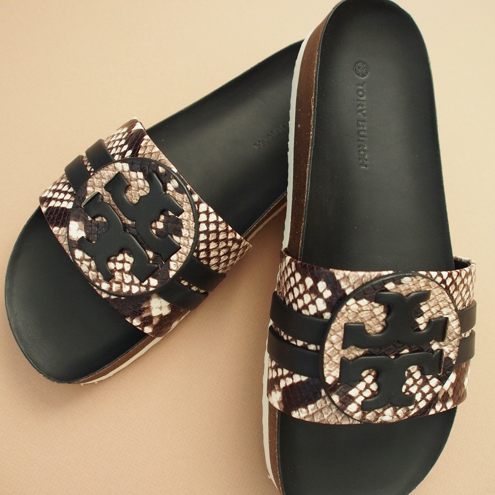 Tory Burch Leigh Snake Printed Slide S 9 9.5 - Picture 5 of 8